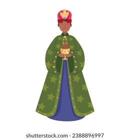 diseño de ilustraciones de balthasar king, sabios de la epifanía
