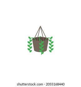 Epipremnum plant. Vector icon template