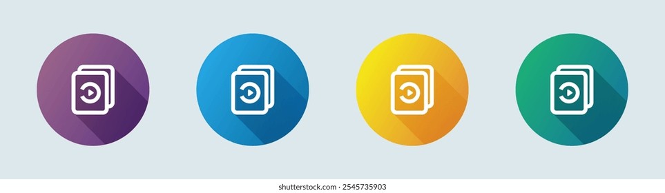 Ícone de linha de episódio em estilo de design plano. Ilustração vetorial de sinais de série.