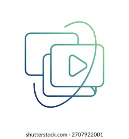 Icono de lista de episodios con fondo blanco Ilustración de stock de Vector