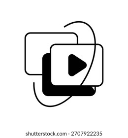 Icono de lista de episodios con fondo blanco Ilustración de stock de Vector