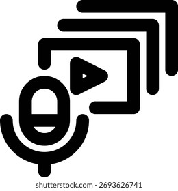 Episode, Session, Galleries Outline Icon