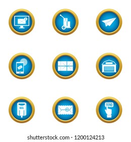 Epistle icons set. Flat set of 9 epistle vector icons for web isolated on white background