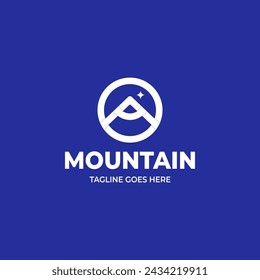 Epitomizes elegance and strength in its minimalist design with clean lines and subtle gradients, this logo depicts a serene mountain peak rising against the horizon.