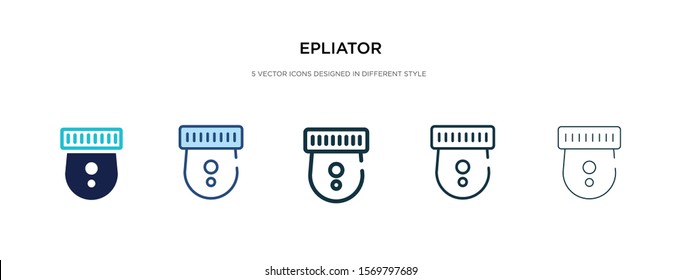 epliator icon in different style vector illustration. two colored and black epliator vector icons designed in filled, outline, line and stroke style can be used for web, mobile, ui