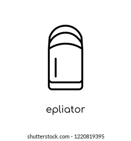 epliator icon. Trendy modern flat linear vector epliator icon on white background from thin line Hygiene collection, outline vector illustration
