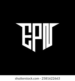 EPN letter logo design with white background in illustrator, vector logo modern alphabet font overlap style, calligraphy designs for logo, Poster, Invitation, etc.