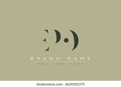 EPO abstract letter logo ontwerp. Dit logo is ontworpen door drie abstracte letters.