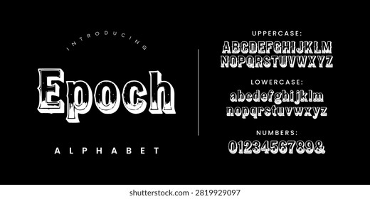 Epoch western distressed carved typography template for historic era poster and wild west branding