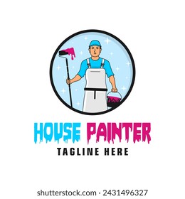 epoxy painter illustration logo design