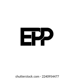epp lettering initial monogram logo design