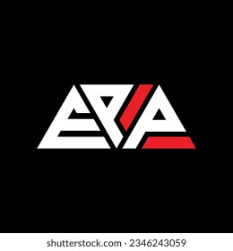Logo-Design des EVP-Dreiecks mit Dreiecksform. EVP-Triangle Logo Design Monogramm. EVP-Dreieck-Vektorlogo-Vorlage mit roter Farbe. EVP-Dreieckslogo Einfaches, elegantes und luxuriöses Design.