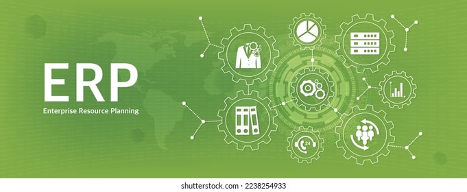 EPR concept on green background  yes to web banner  Or use it as an illustration in your business. EPS 10 vector