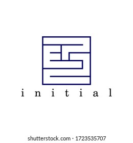EPR logo design featuring initial letters E, P, and R in square style layout, clean vector format ideal for corporate branding, tech startups, or modern business identity with geometric structure.