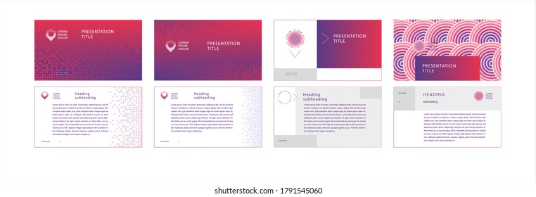 E-presentation or landing page template