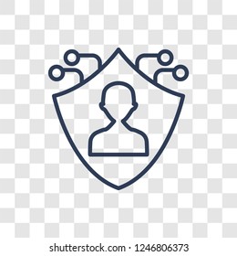 e-privacy icon. Trendy linear e-privacy logo concept on transparent background from General  collection