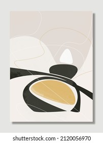 EPS 10 Abstract set illustration vector print hand drawn water color painted shapes geometry contemporary aesthetic mid century modern art Scandinavian nordic design style