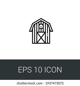 eps 10 Barn  icon Isolated White Background
