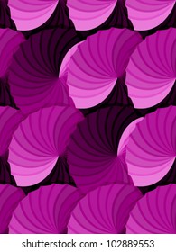 EPS 10: Beautiful seamless abstract pattern made by rosette in pink or purple shades gradient with shadows to give depth, very graphic and dynamic wallpaper or fabric.