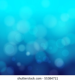 EPS 10 Blue bokeh abstract light background - Vector illustration