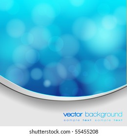 EPS 10 Blue bokeh abstract light background with frame and shadow - Vector illustration