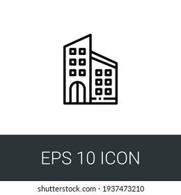 eps 10 Building  icon Isolated White Background
