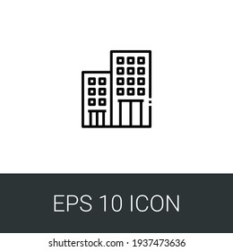 eps 10 Building  icon Isolated White Background