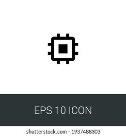 eps 10  Chip  icon isolated White Background
