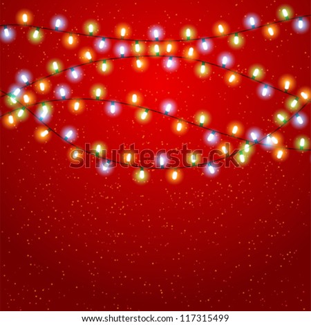Eps 10 Christmas background with luminous garland.