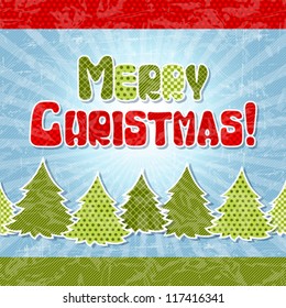 Eps 10 Christmas retro background in the style of application.