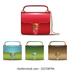 eps 10 Collection of different size fashion bags