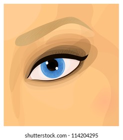 Eps 10 colorful stylized vector eye illustration