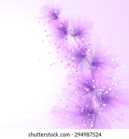 EPS 10. Contains transparent objects. Vector background with pastel flowers