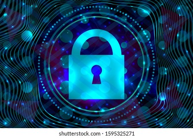 EPS 10. Cyber security concept. Technological design