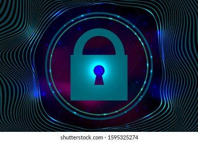 EPS 10. Cyber security concept. Technological design