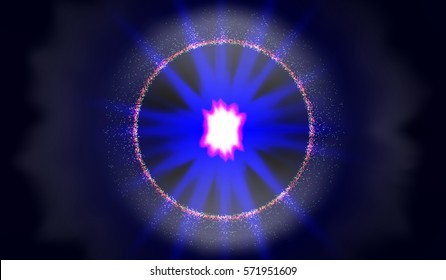 EPS 10. Explosion in space. An expanding galaxy. Vector illustration