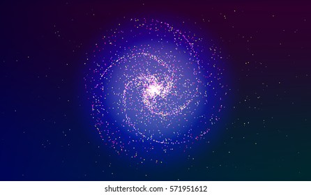 EPS 10. Explosion in space. An expanding galaxy. Vector illustration
