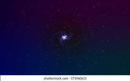 EPS 10. Explosion in space. An expanding galaxy. Vector illustration