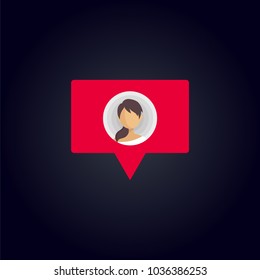 EPS 10. Follower notification. Social media icon user. User button, symbol, sign. 