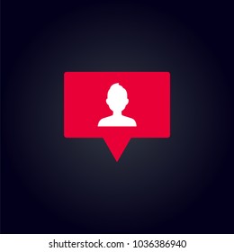EPS 10. Follower notification. Social media icon user. User button, symbol, sign. 