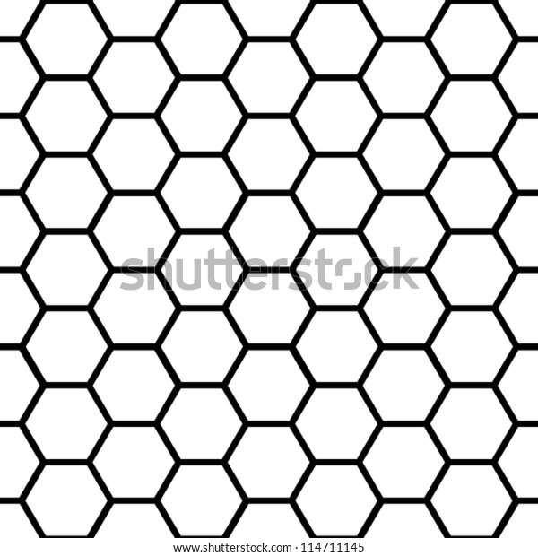 Eps10 白い背景に黒いハニカム模様のシームレスなグラフィックパターン のベクター画像素材 ロイヤリティフリー