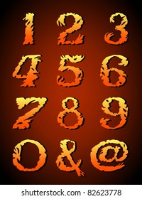 EPS 10, Hand-drawn numbers(1,2,3,4,5,6,7,8,9,0)