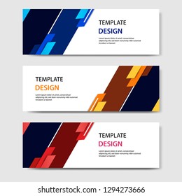 EPS 10 Horizontal modern banners with. Vector design layout for web, banner, header, headline blog website in white background