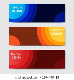EPS 10 Horizontal modern banners. Vector design layout for web, banner, header, headline blog website