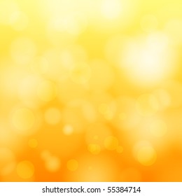 EPS 10 Orange Bokeh Abstract Light Background - Vector Illustration