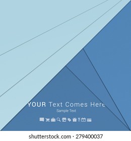 EPS 10 paper design background for web site, banner, cover design - blue version