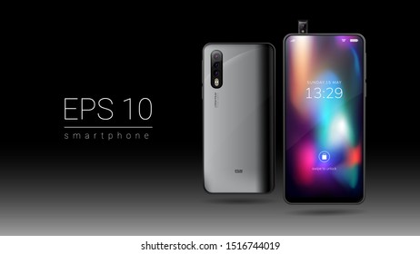 Eps 10 realistic smartphone concept