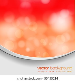 EPS 10 Red bokeh abstract light background with frame and shadow - Vector illustration