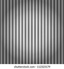 EPS 10: Seamless pattern of cool metallic silver or grey corrugated metal background