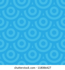 EPS 10: Seamless pattern made by overlaying circle shapes, tone on tone; great endless wallpaper, background, fabric and the likes.